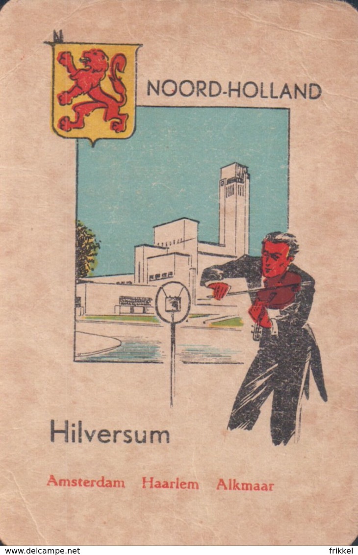 1 Oude Speelkaart Uit Steden Kwartet : Noord-Holland : Hilversum ( Viool ) - Andere & Zonder Classificatie