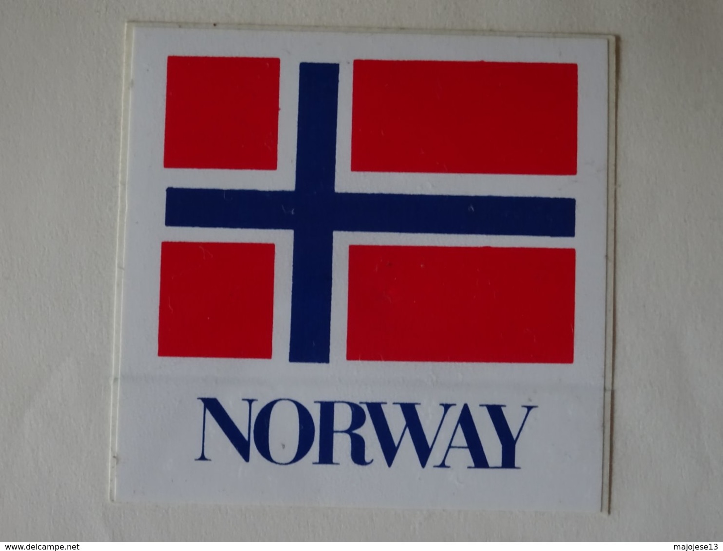 Autocollant Adhésif Drapeau Norvège, Norway Flag Aufkleber - Obj. 'Remember Of'