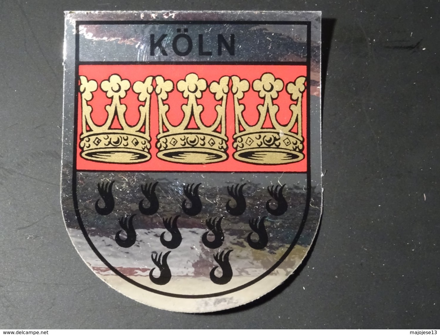 Blason écusson Autocollant Adhésif Coat Of Arms Sticker Aufkleber Wappen Köln Cologne - Obj. 'Remember Of'