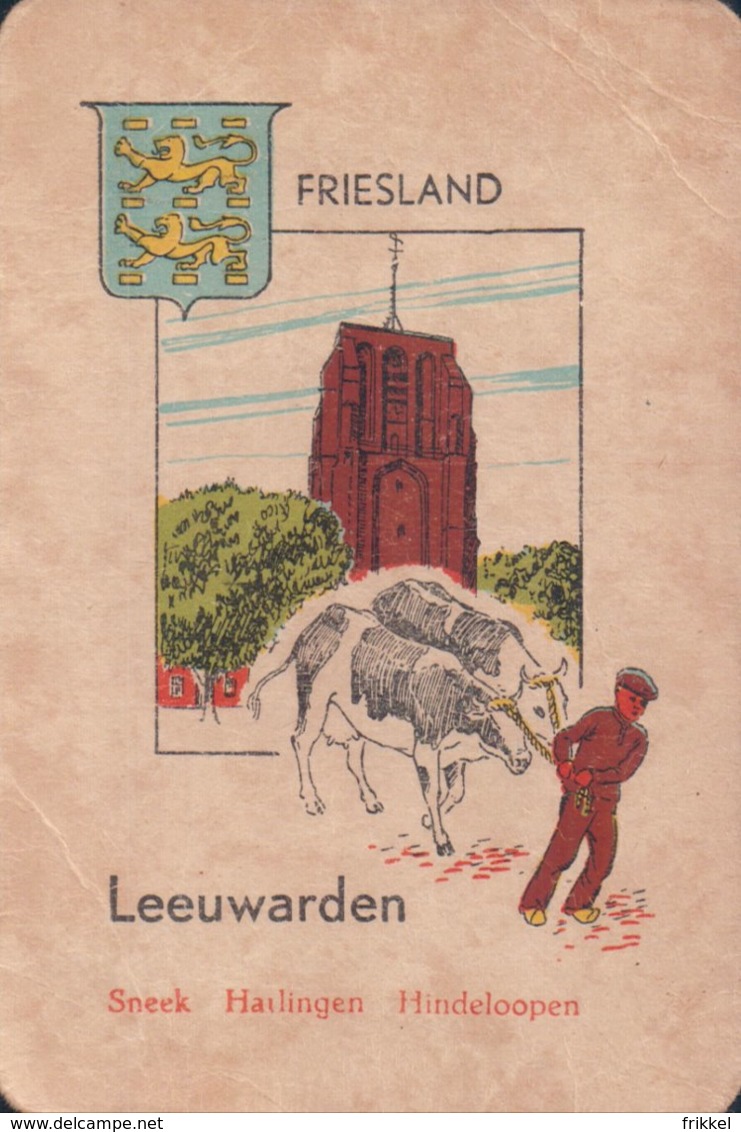 1 Oude Speelkaart Uit Steden Kwartet : Friesland : Leeuwarden - Sonstige & Ohne Zuordnung