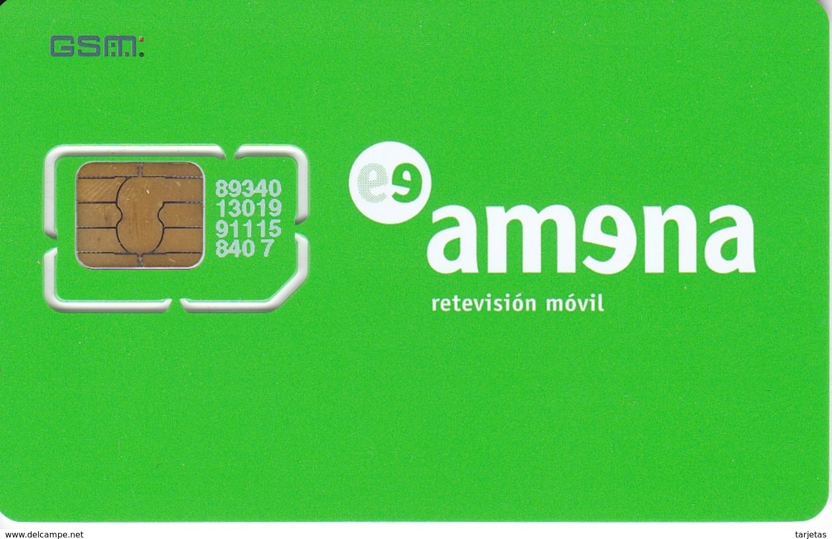 AMR-003 TARJETA DE GSM DE AMENA CON NUMERO - Amena - Retevision