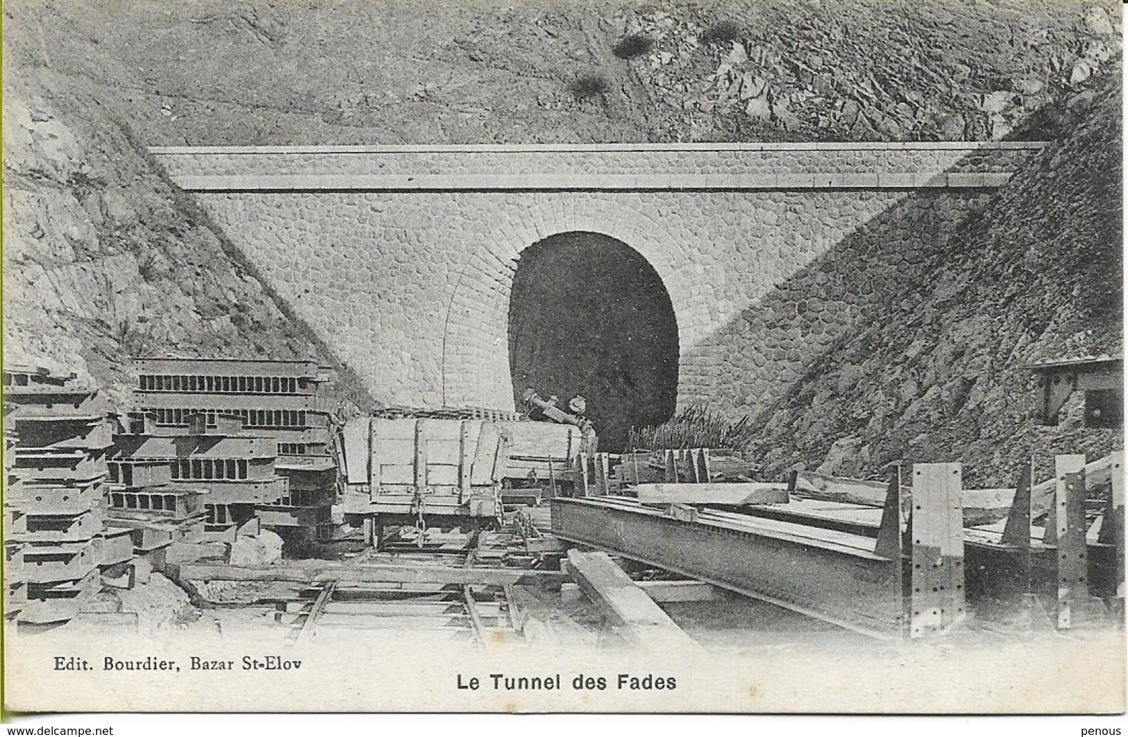 Le Tunnel Des FADES (en Travaux, Voie Provisoire, Wagonnet...) - Other & Unclassified