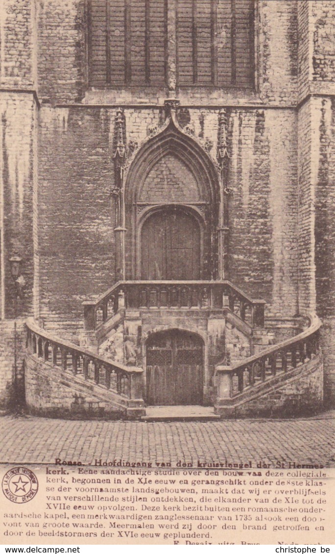 Ronse, Hoofdingang Van Den Kruisvleugel Der St Hermes Kerk (pk62512) - Renaix - Ronse