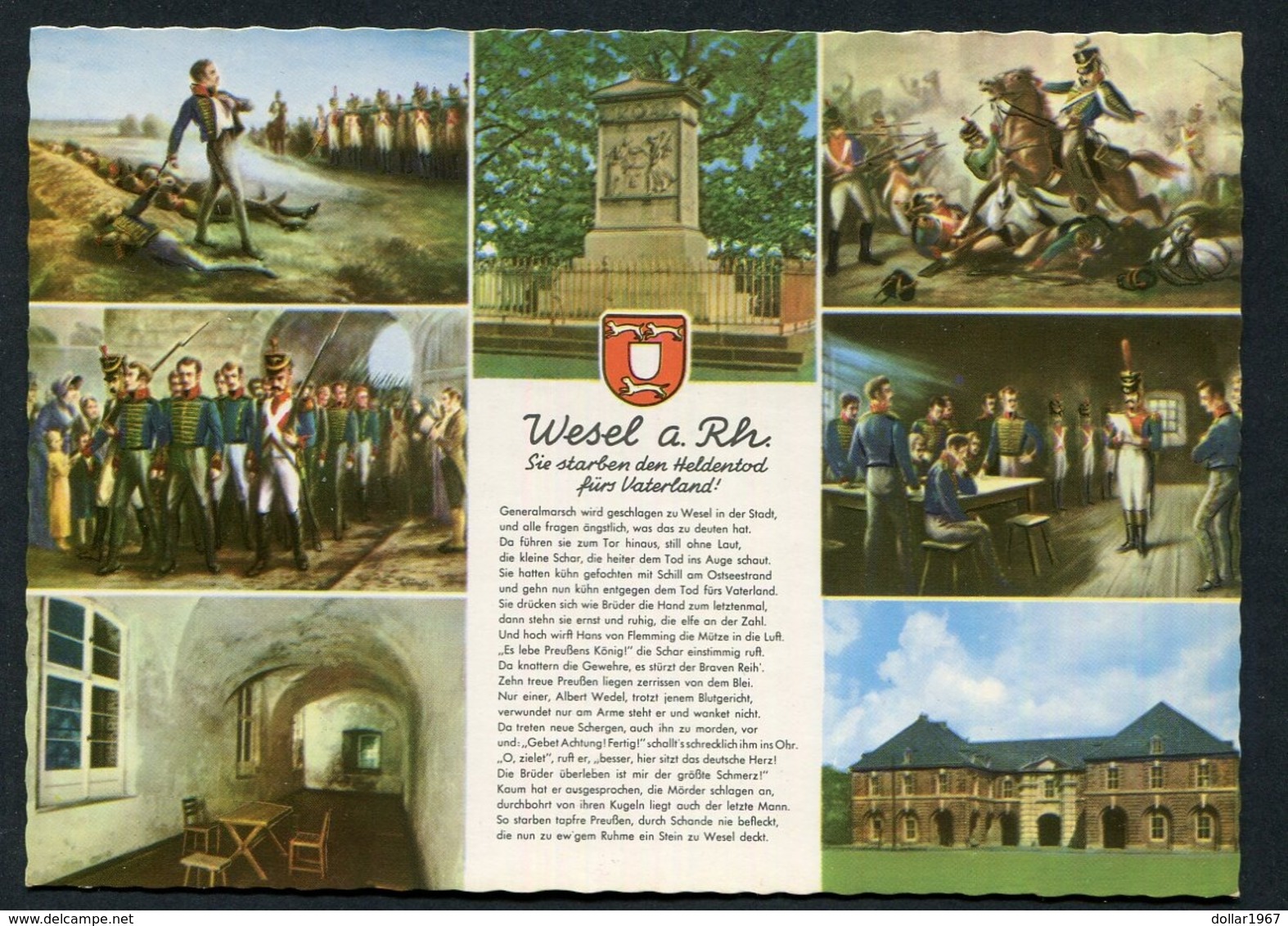 Wesel Am Rhein , Denkmal Zitadelle , Schillstadt. - NOT  Used - See The 2 Scans For Condition( Originaal) - Wesel