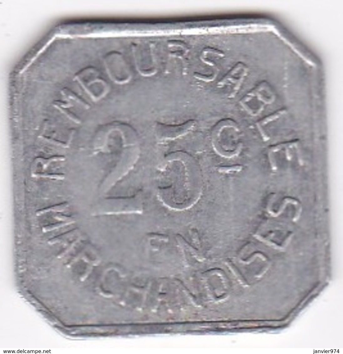 64. Pyrénées Atlantiques. Coopérative Militaire Pau. 25 Centimes , En Aluminium - Noodgeld