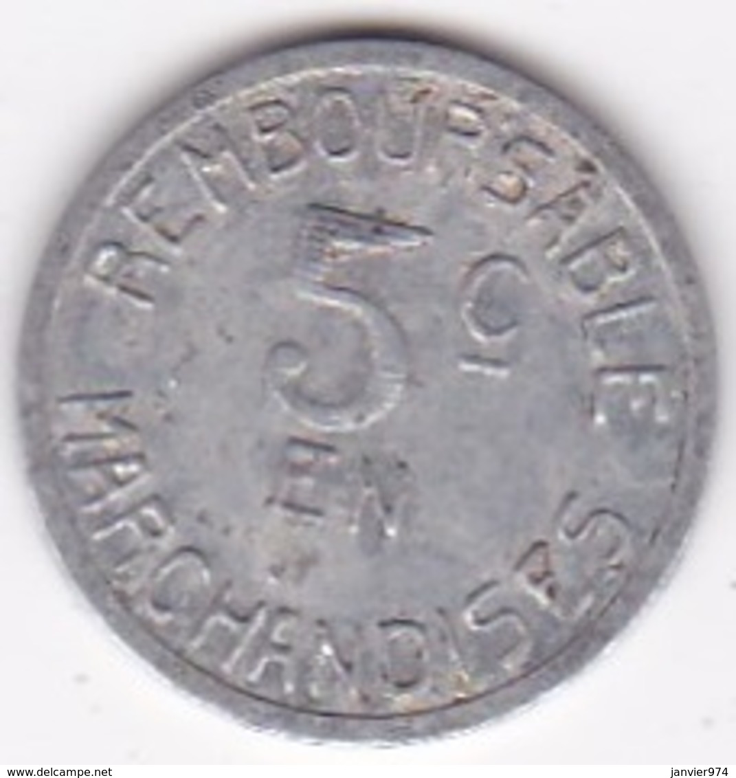 64. Pyrénées Atlantiques. Coopérative Militaire Pau. 55 Centimes , En Aluminium - Monétaires / De Nécessité