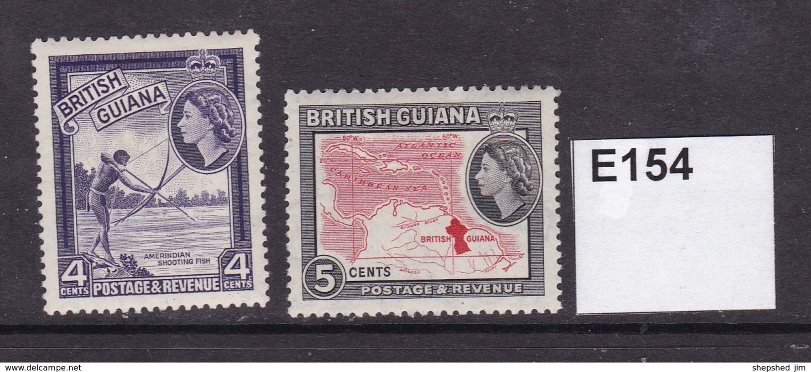 British Guiana 1954 4c And 5c (MM) - British Guiana (...-1966)