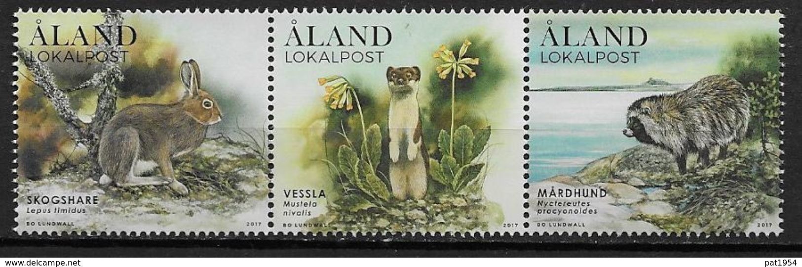 Aland 2017 N° 443/445 Neufs Animaux De La Forêt - Aland