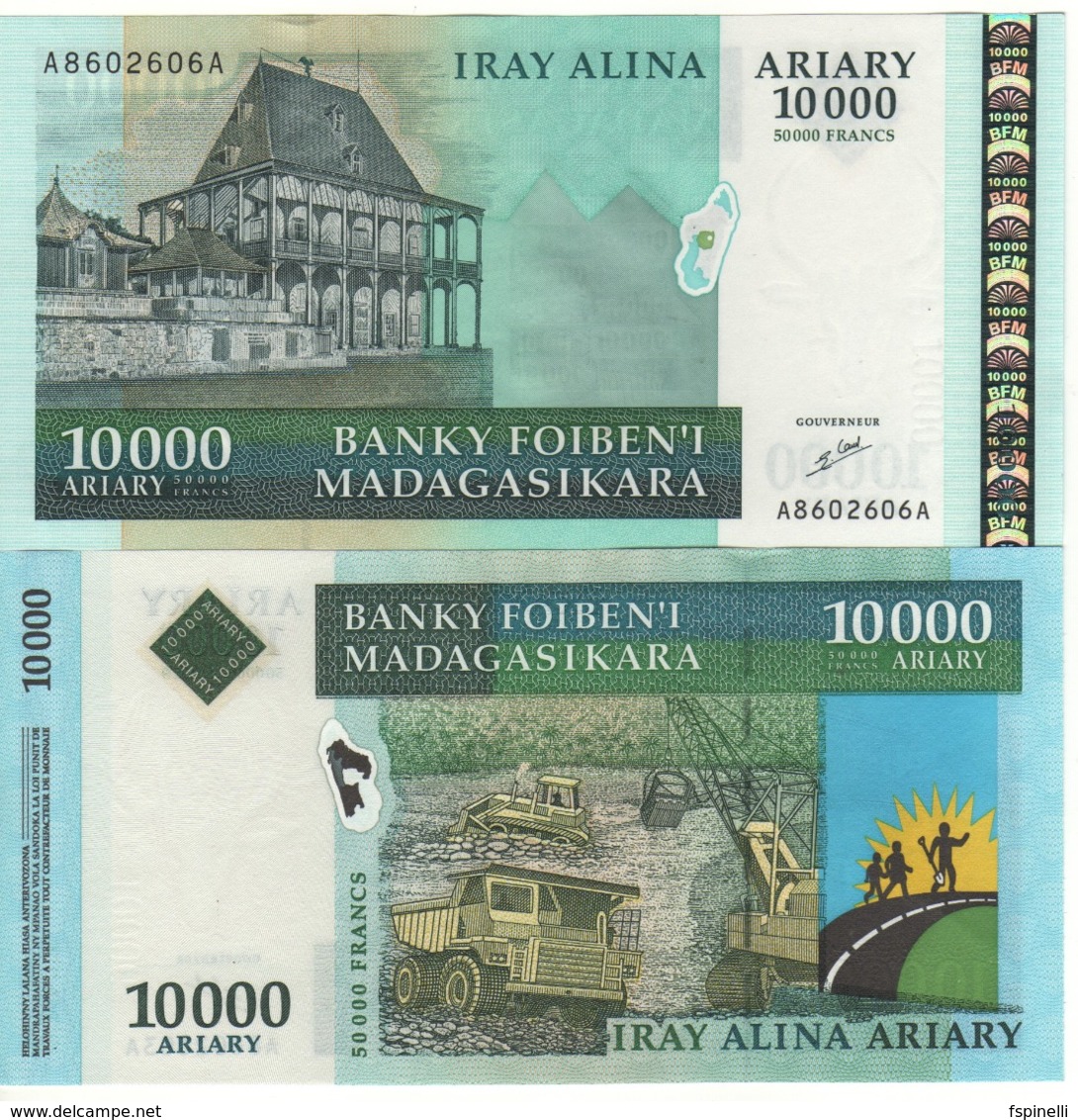 MADAGASCAR  10'000 Ariary - 50'000 Francs   P85    UNC - Madagascar