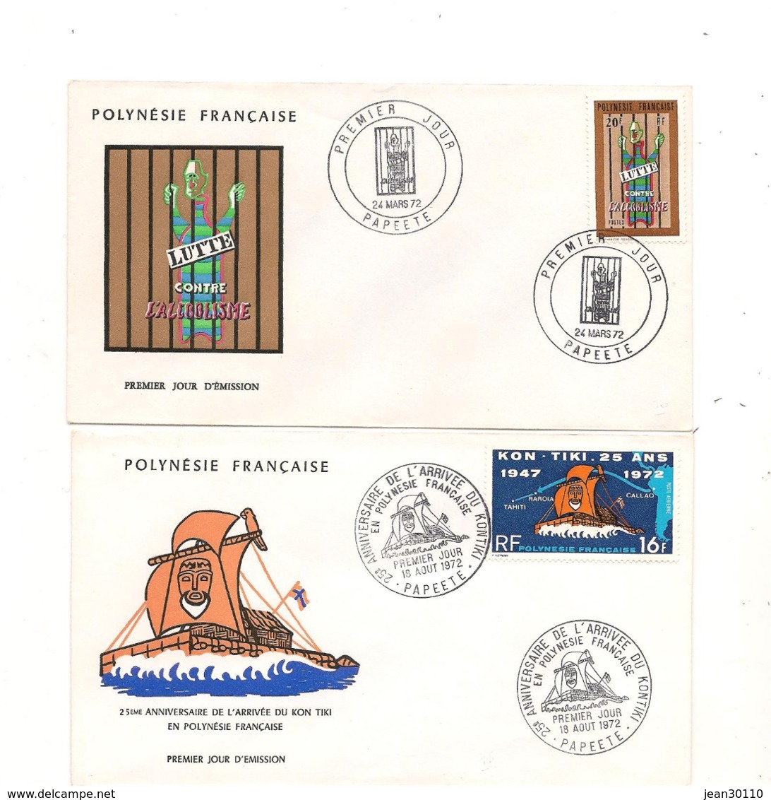 POLYNÉSIE FRANÇAISE LOT ENVELOPPES ANNÉES 1966/73 - Postwaardestukken