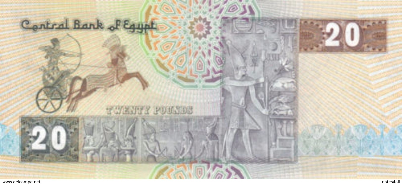 EGYPT 20 POUNDS EGP 1992 P-52b SIG/ SALAH HAMED #18 UNC TST#2 */* - Egypt