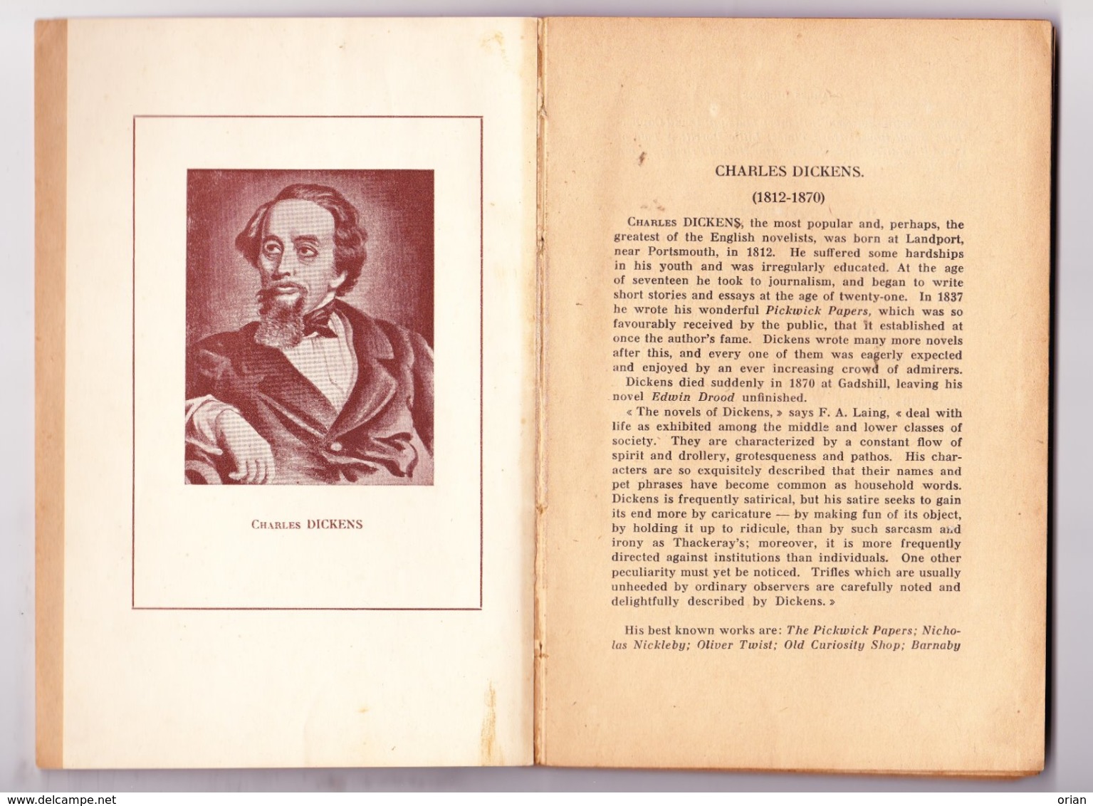 Boek Book David Copperfield By Ch. Dickens / The Dear Old England NR 1 / Ed. Tavernier - Horsham ENG / Publ. Brugge BE - Inglés/Gramática