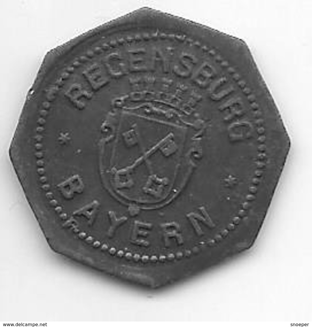 *notgeld  Regensburg  5 Pfennig ND/o.j.   Zn    442.1b  19,50 Mm - Autres & Non Classés