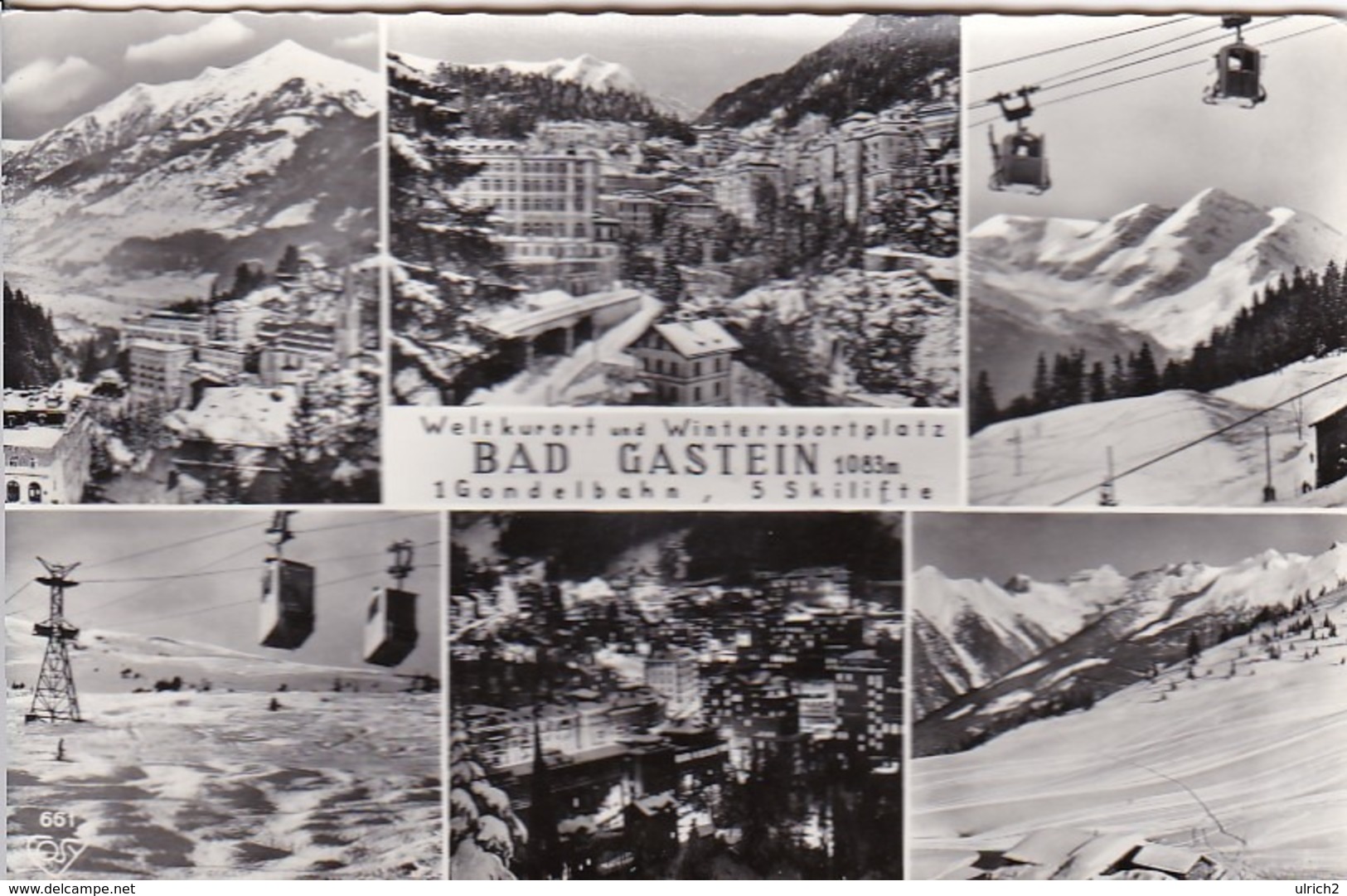 AK Weltkurort Und Wintersportpatz Bad Gastein - Mehrbildkarte - Seilbahn - Winter (44903) - Bad Gastein