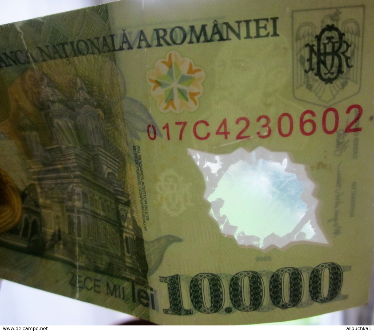 BANK BANKA NATIONALA A ROMANIEI ROUMANIE ROMINA 10.000 LEI  Monnaies & Billets  Billet ZECE MIL  DEL AÑO  (BANKNOTE) - Roemenië