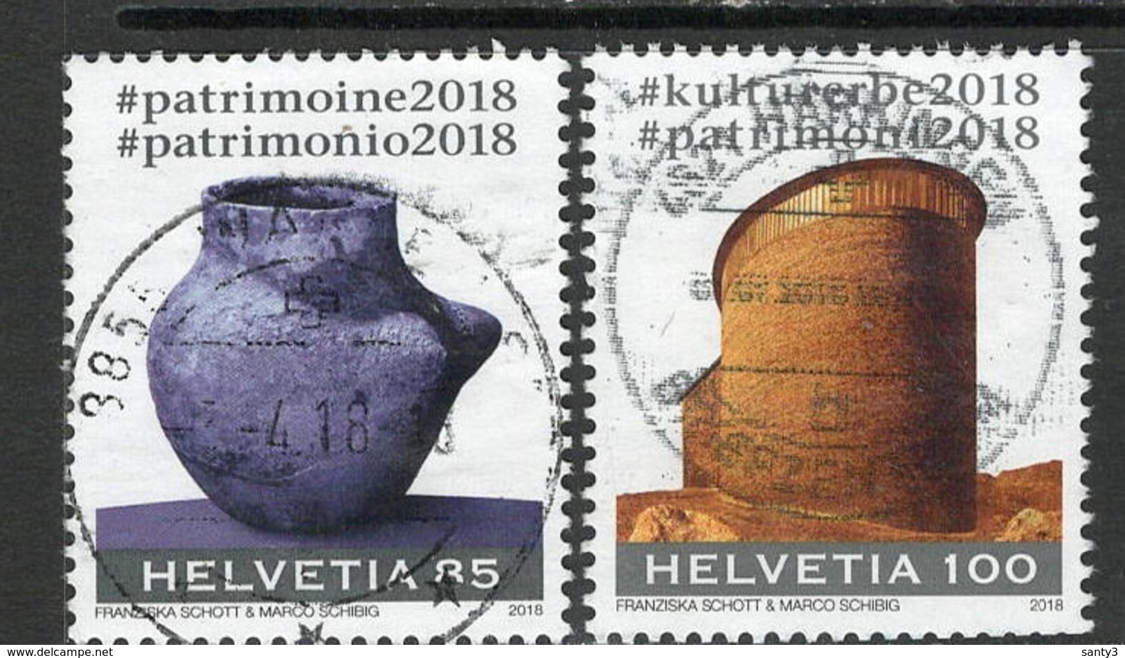 Zwitserland, Mi 2536-37  Jaar 2018, Reeks, Prachtig Gestempeld, - Used Stamps