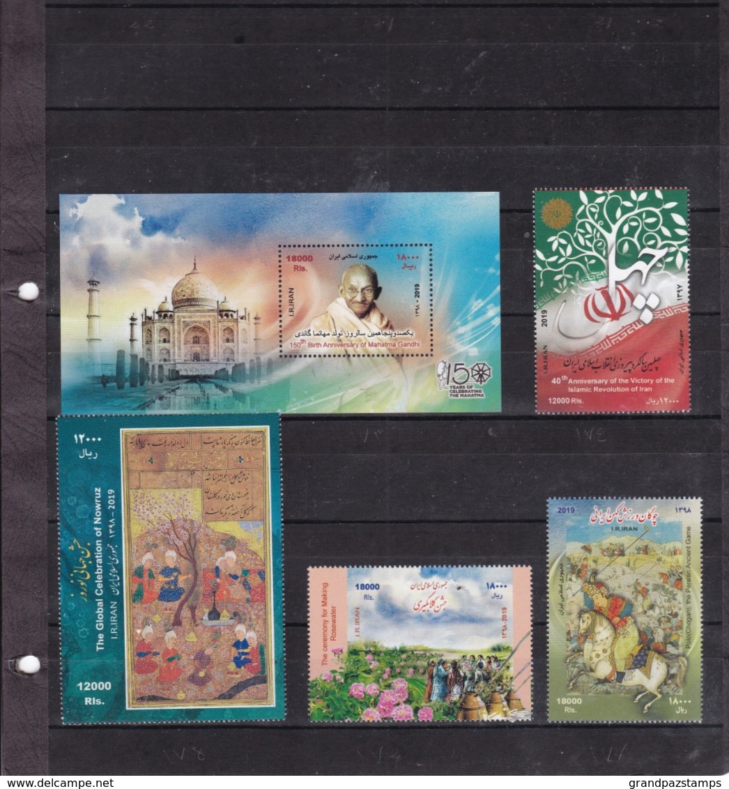 Iran 2019  Gandhi/Making Rosewater/Polo(hogan/Nowruz/40th Anniversary Of Revolution    MNH - Iran