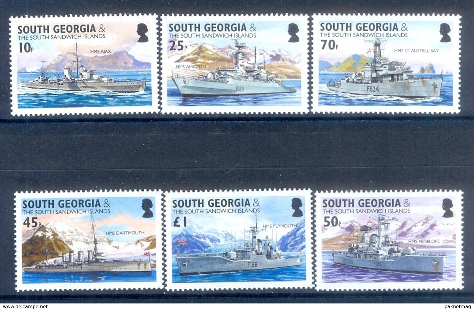 O31- South Georgia 2004 Royal Naval Frigates & Cruisers Ships. - Georgia