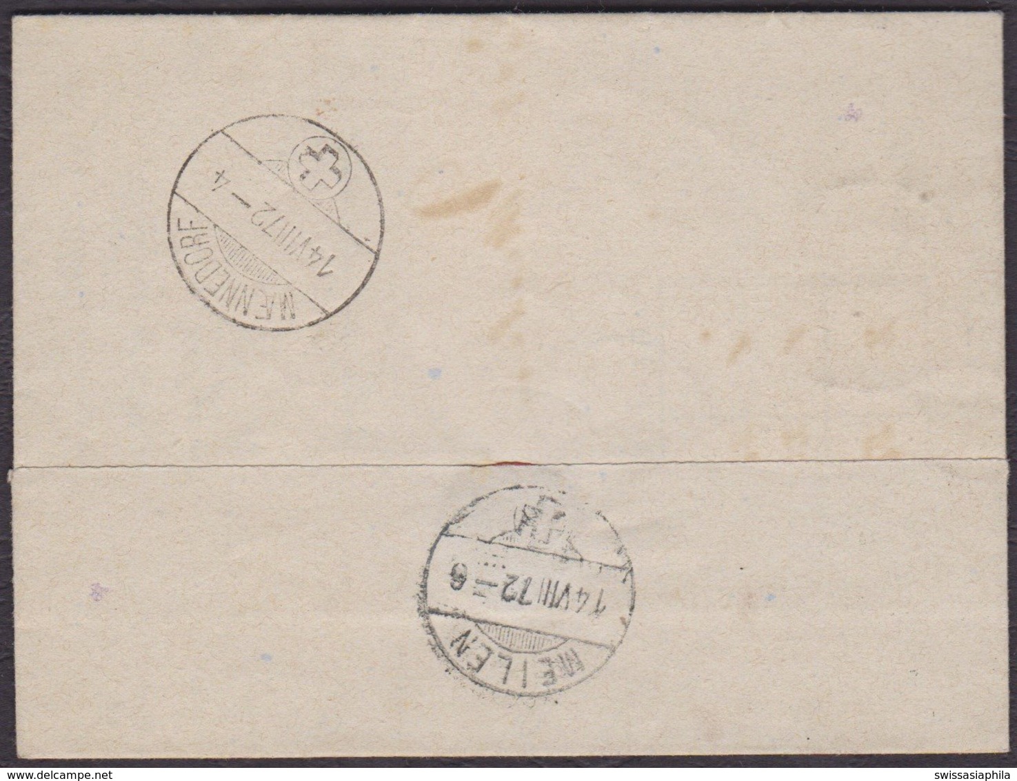 ZH   HORGEN - MAENNEDORF - MEILEN  /  1872 - Lettres & Documents