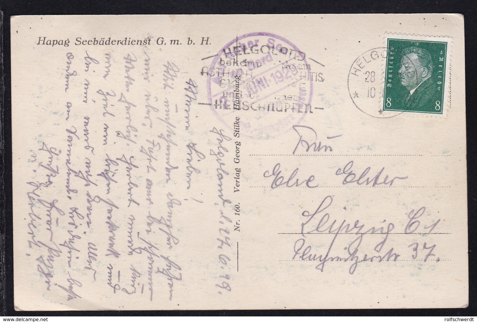 OSt. Helgoland 28.6.29 + Auf Hoher See An Bord Des Turb.-Dampfers Kaiser - Other & Unclassified