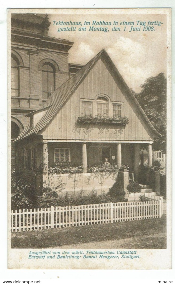 Stuttgart Tektonhaus Im Rohbau In Einem Tag Fertiggestellt 1908 - Stuttgart