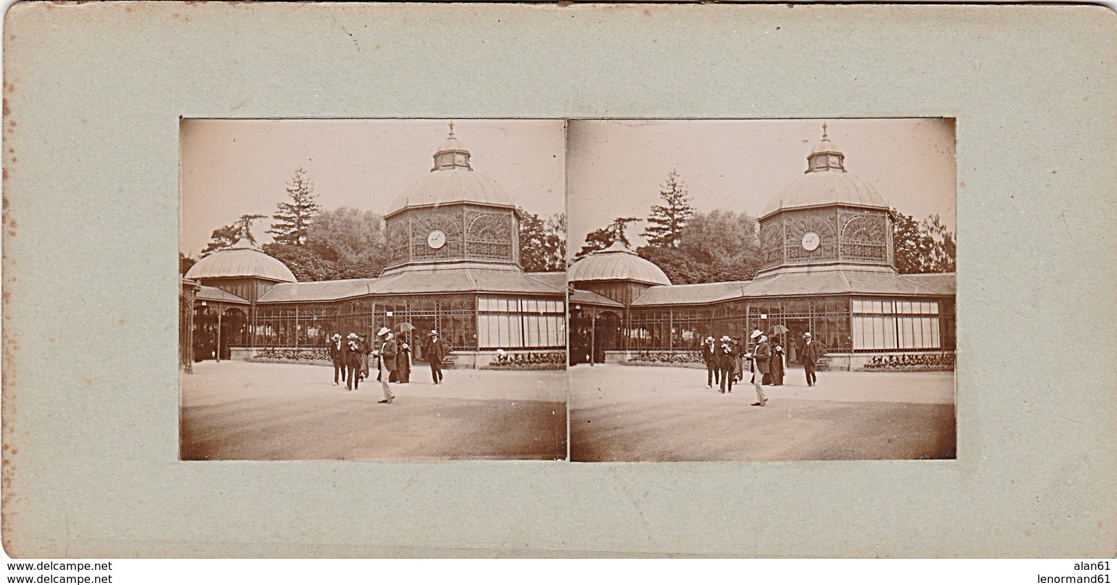 PHOTO STEREO 1905 CONTREXEVILLE SOURCE EN PAVILLON - Photos Stéréoscopiques