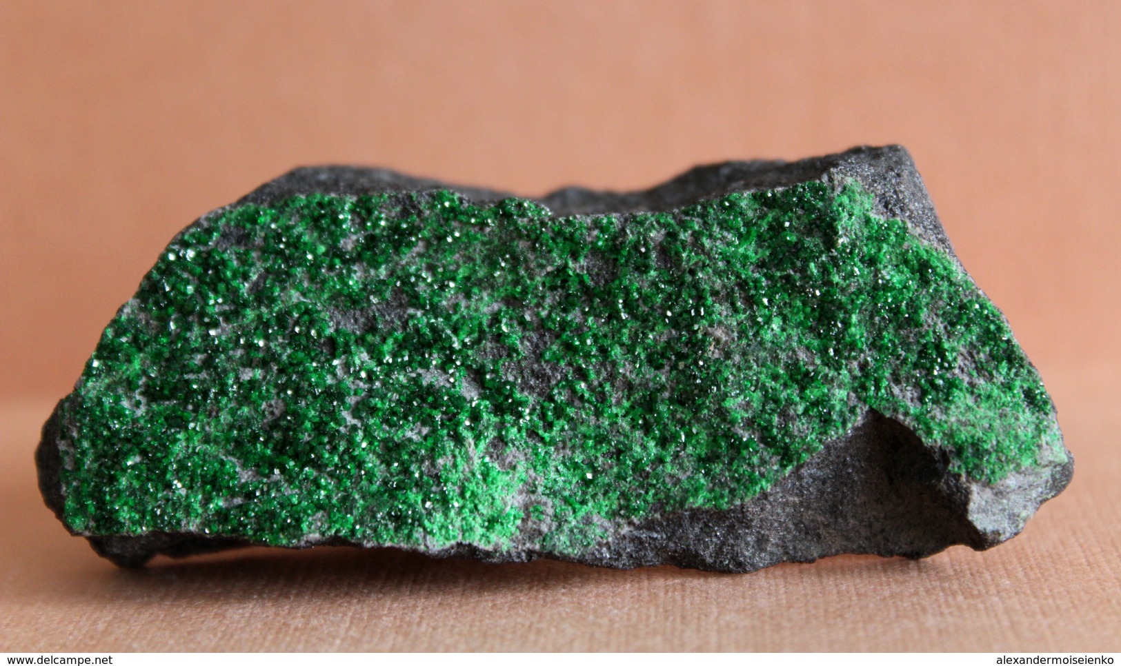 Uvarovite Crystals On Chromite Matrix. Russia - Minerali