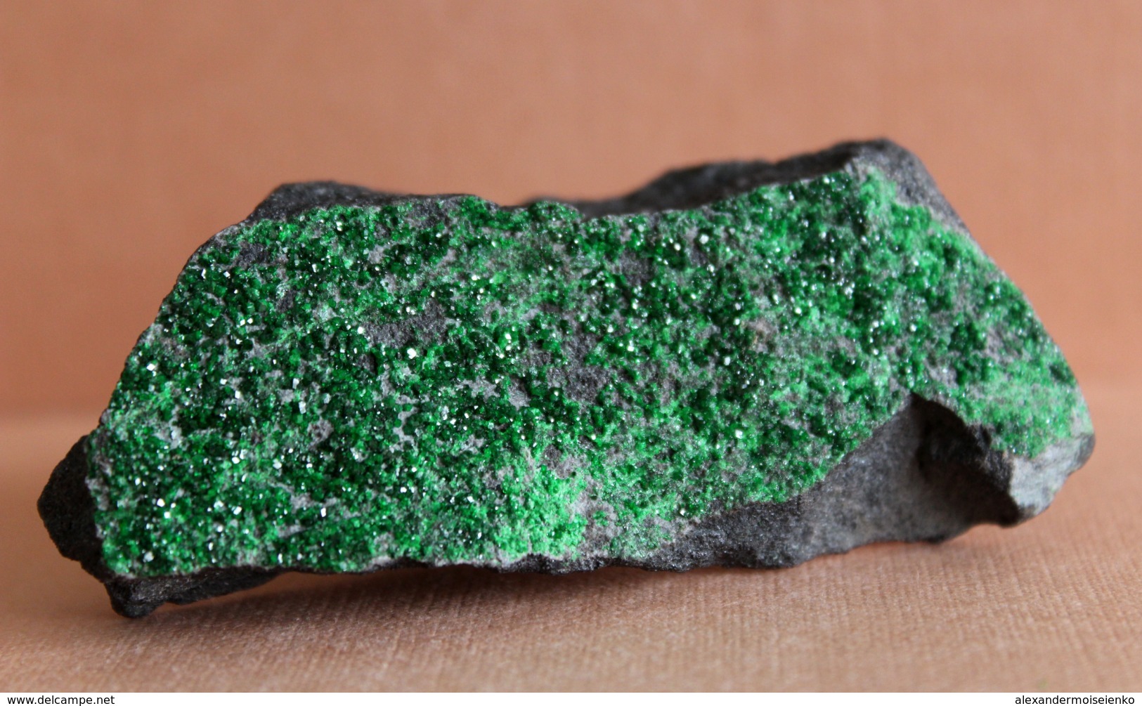 Uvarovite Crystals On Chromite Matrix. Russia - Minerali