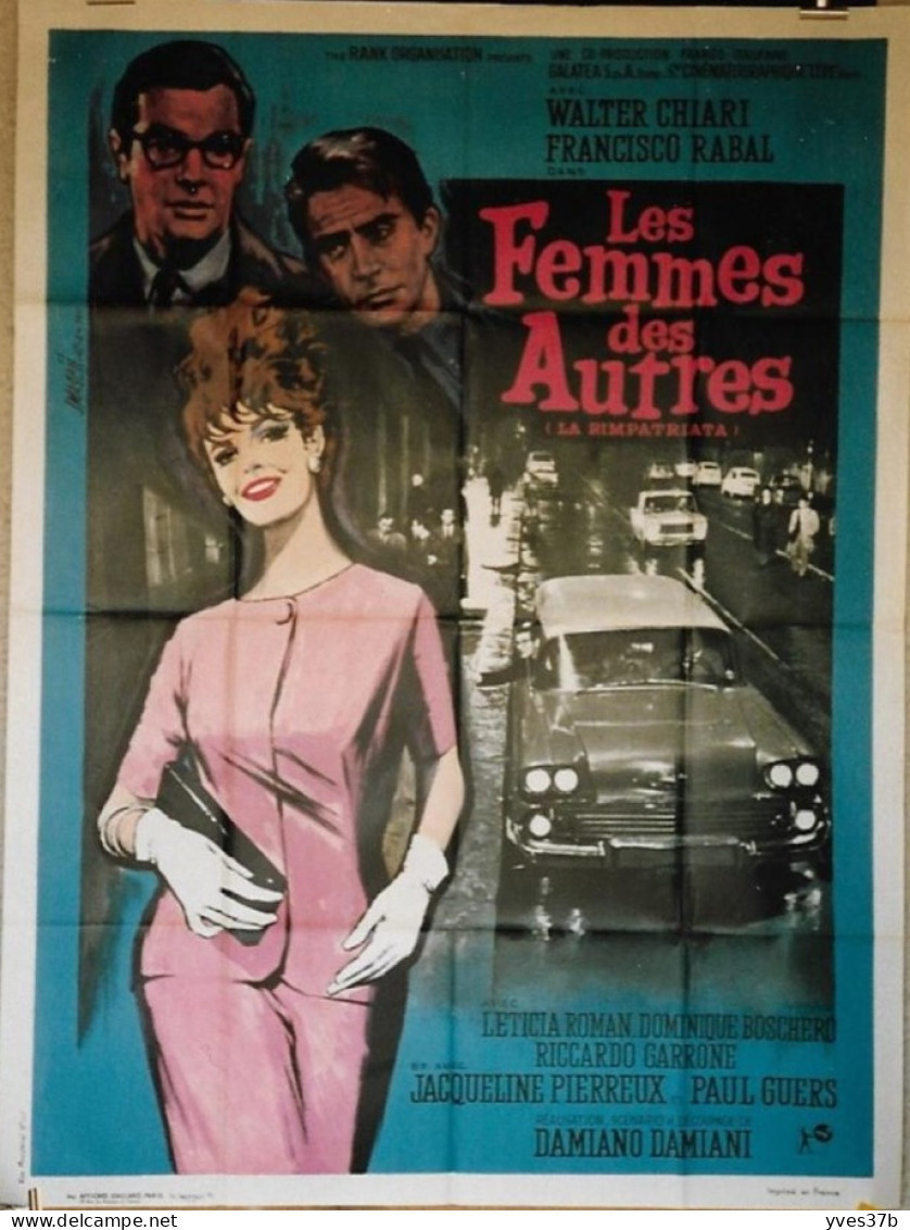 "Les Femmes Des Autres" W. Chiari, F. Rabal...1963 - Affiche 120x160 - TTB - Affiches & Posters