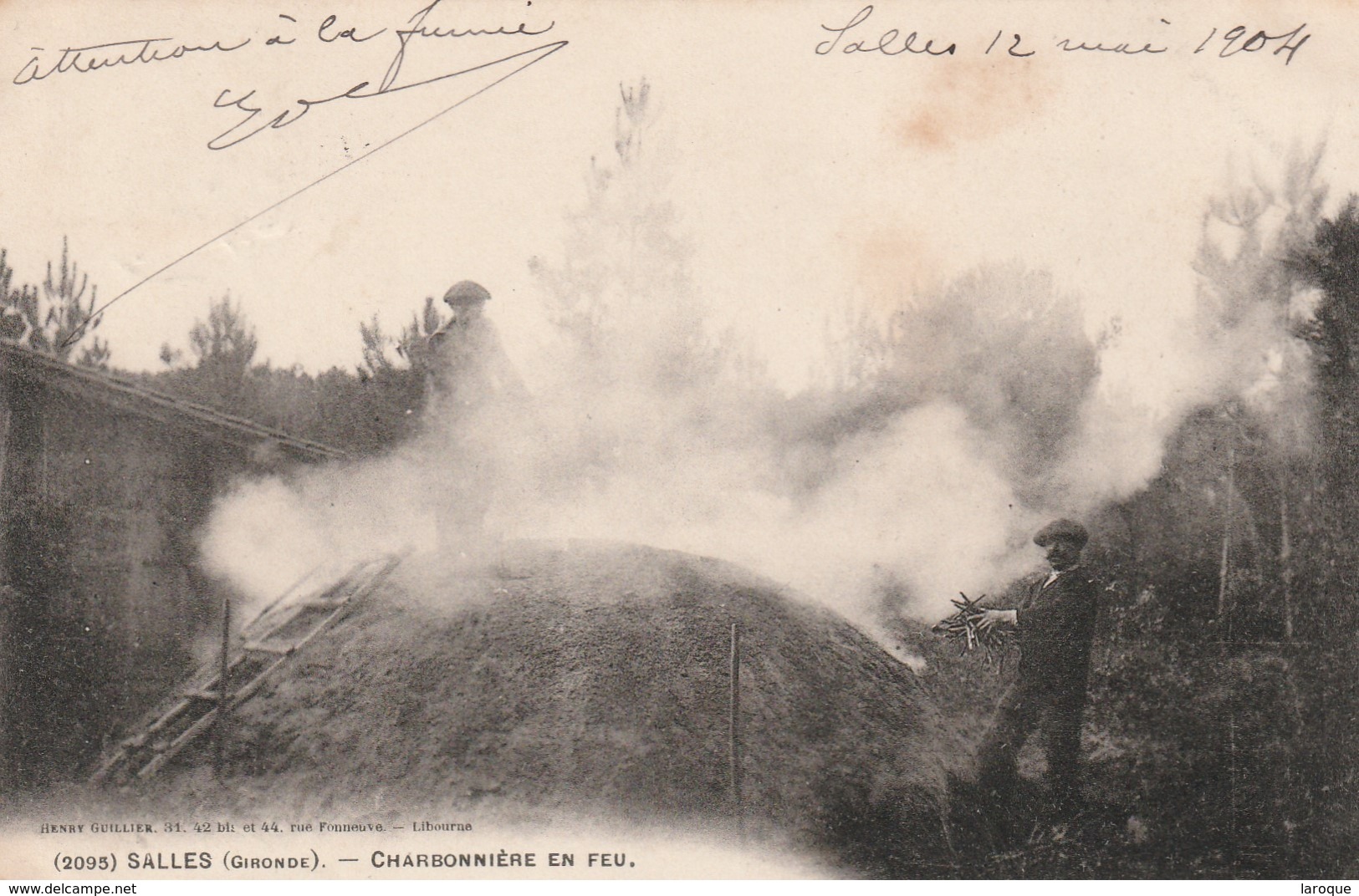 SALLES GIRONDE 33 Charbonnière En Feu RARE - Autres & Non Classés