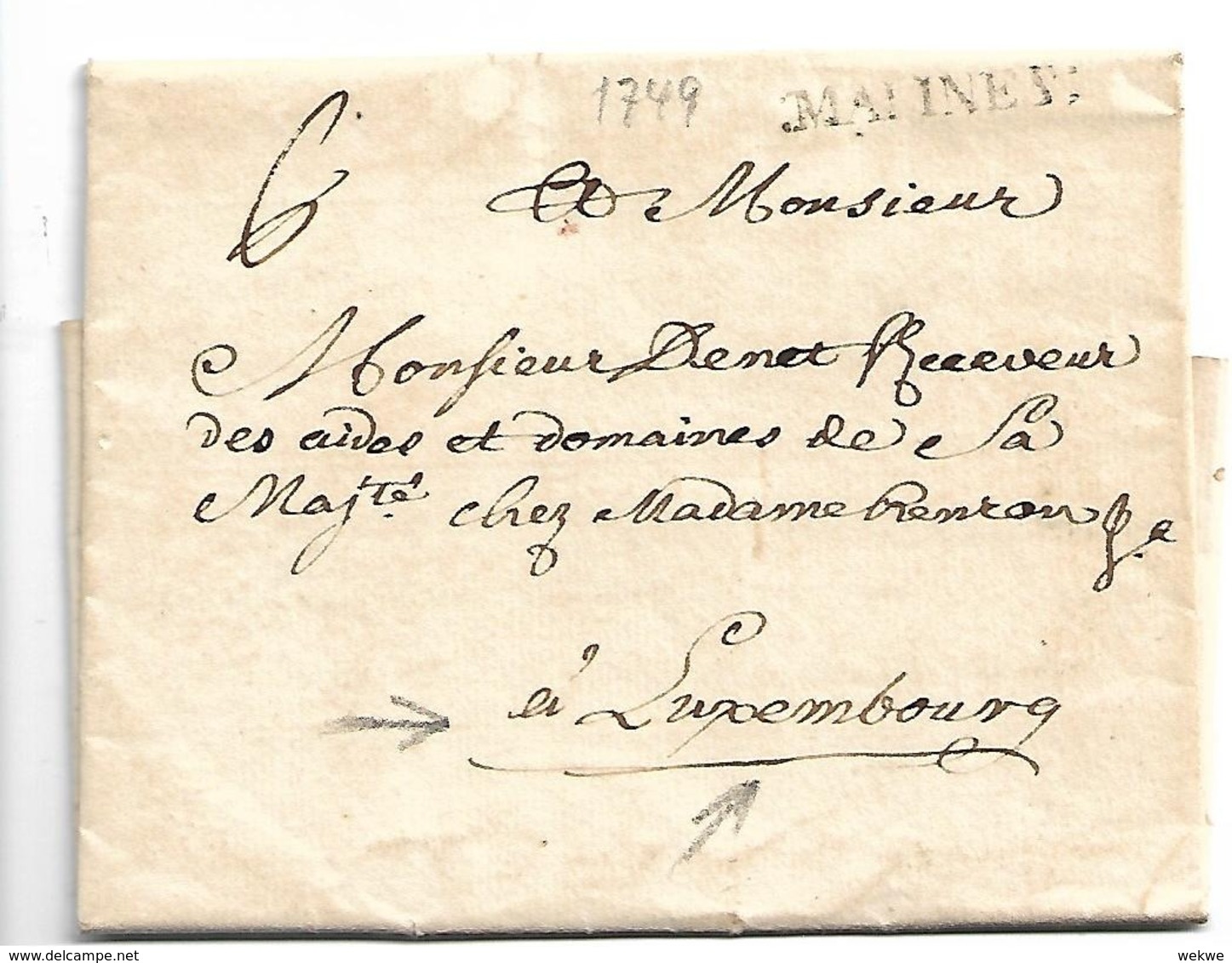 Lux173 / LUXEMBURG - Malines Nach Luxemburg 1749. Sehr Schöner Beleg Mit Kompl. Briefinhalt - ...-1852 Préphilatélie