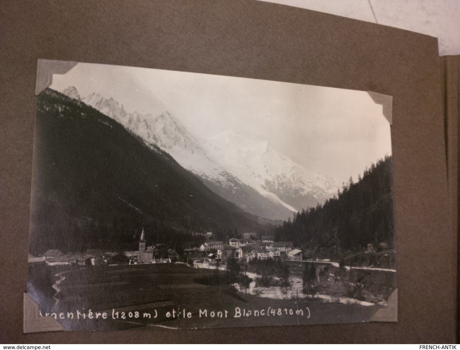 PHOTO ARGENTIERE ET LE MONT BLANC 1926 - Annecy