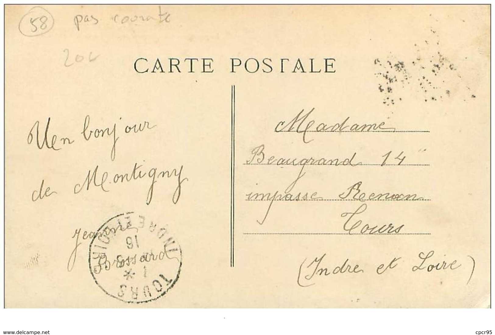 58 . N° 40961 . Montigny Les Amognes.réparation Du Clocher.pas Courante - Sonstige & Ohne Zuordnung