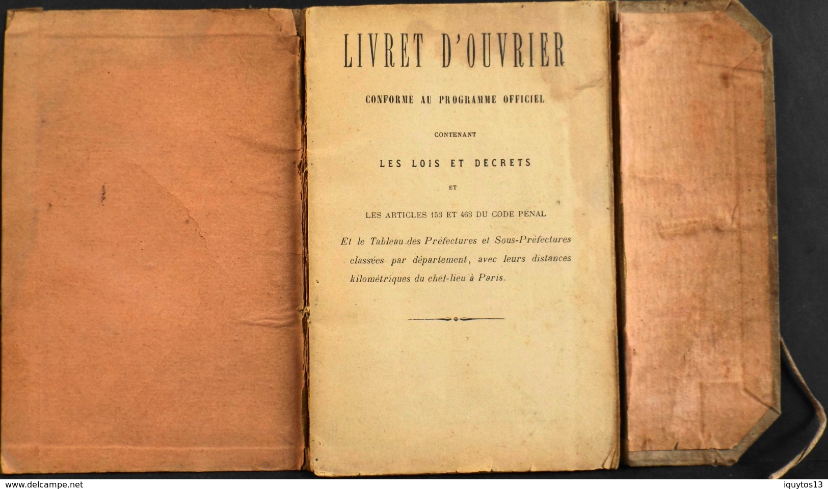 FR. - LIVRET D'OUVRIER BIJOUTIER Loi Du 22.6.1854 - Mairie De St-Martin-de-Valamas (Ardéche) Daté 15 Mars 1901 - En BE - Documents Historiques