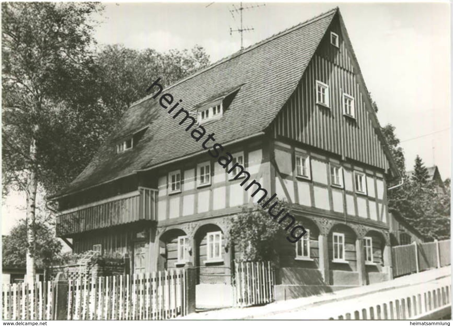 Ebersbach - Steinstraße 1 - Umgebindehaus - Foto-AK Grossformat - Verlag Bruno Scholz Ebersbach - Ebersbach (Loebau/Zittau)