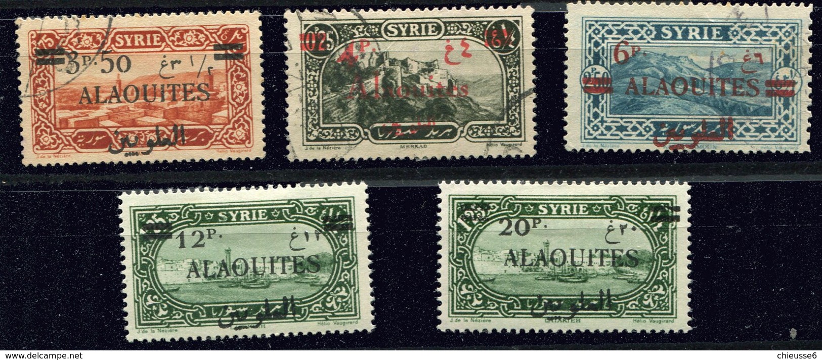 Alaouites  Ob  N° 35 - 37 à 40 - Used Stamps