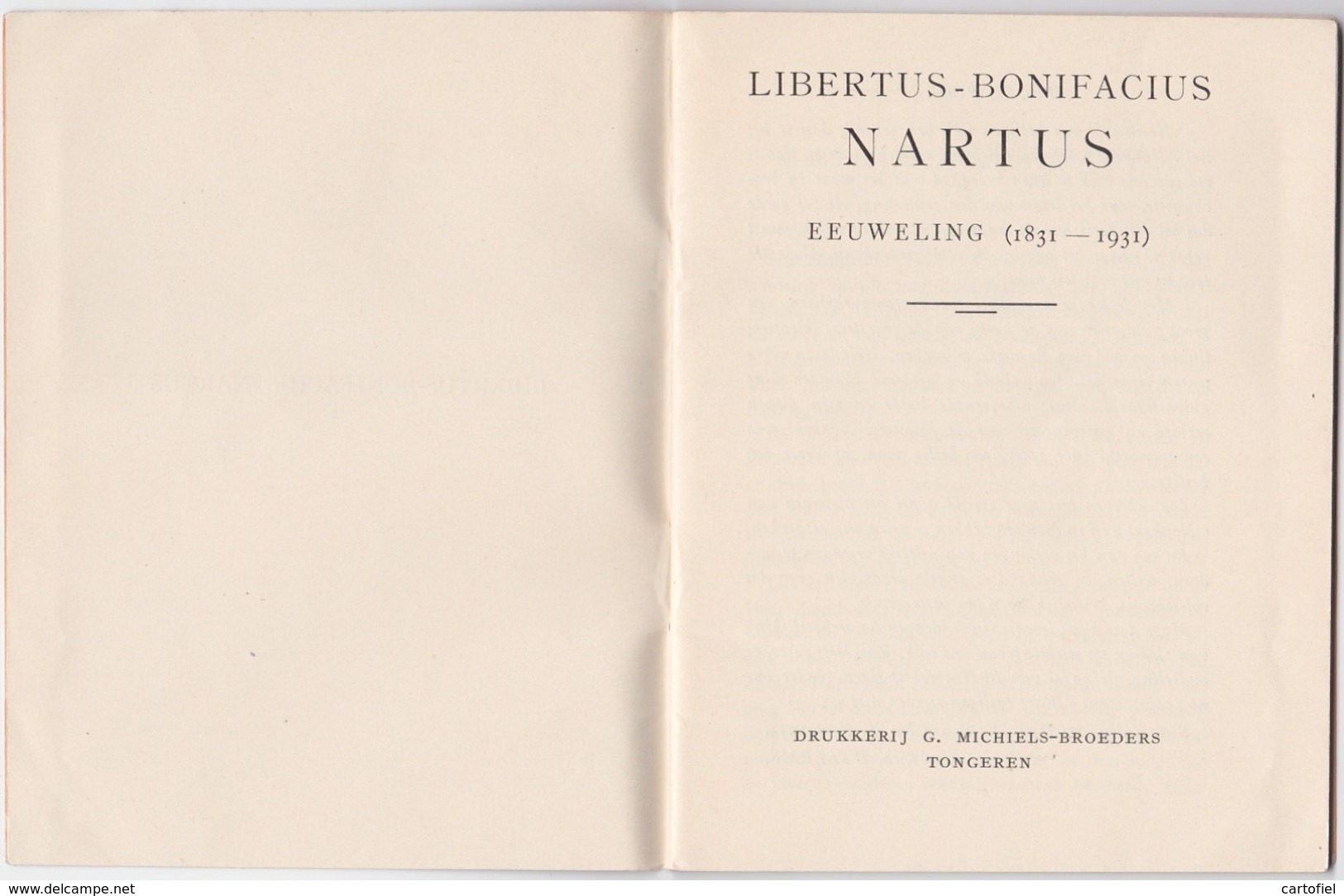 HERN-ST.HUBERT-ARCHIEFJE-HONDERDJARIGE-LIBERTUS-BONIFACIUS-NARTUS-EEUWELING-1831-1931-5 DOCUMENTEN-ZIE 6 SCANS-TOP - Höselt