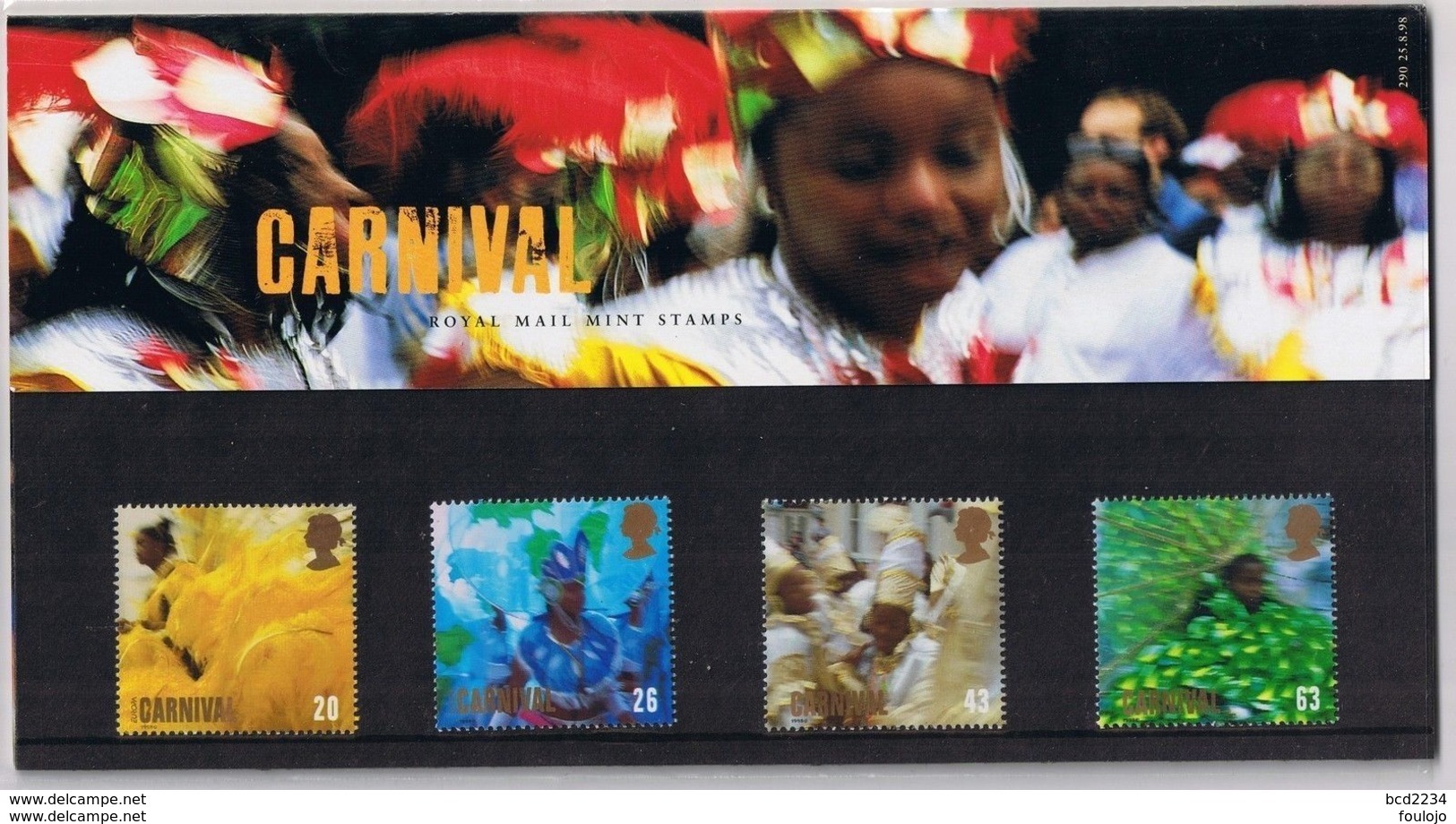 2055/58 EUROPA FESTIVAL NOTTING HILL CARNIVAL LONDON PRESENTATION  ALL SPECIAL INSERTS INCLUDED (lot 627) - Unused Stamps