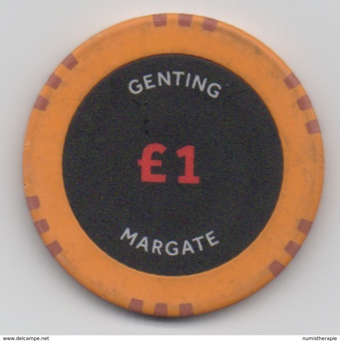 1 Jeton De Casino Genting MARGATE Kent Angleterre £1 (2 Côtés Identiques) - Casino