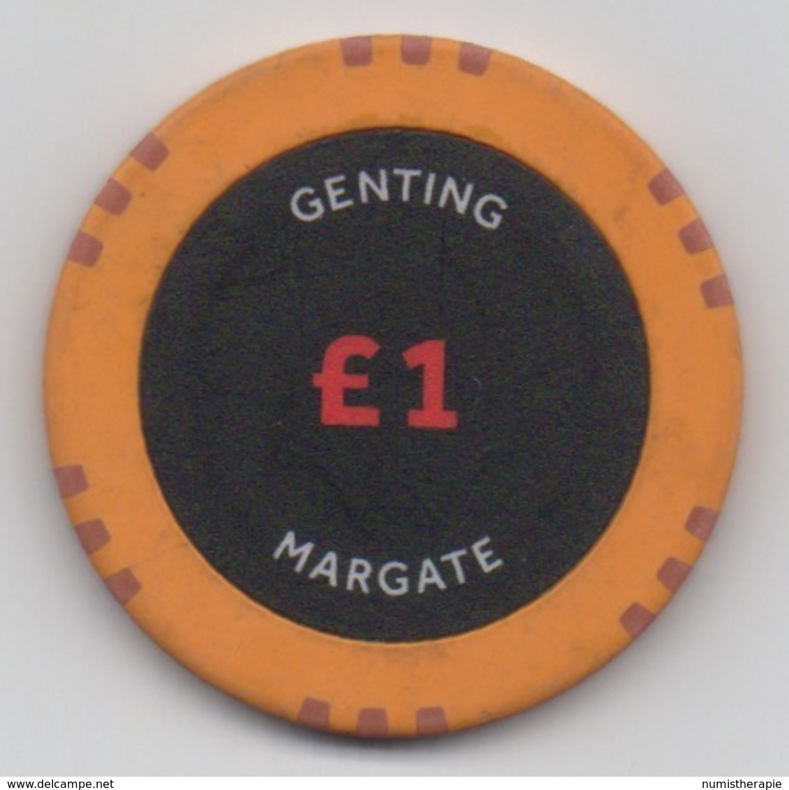 1 Jeton De Casino Genting MARGATE Kent Angleterre £1 (2 Côtés Identiques) - Casino