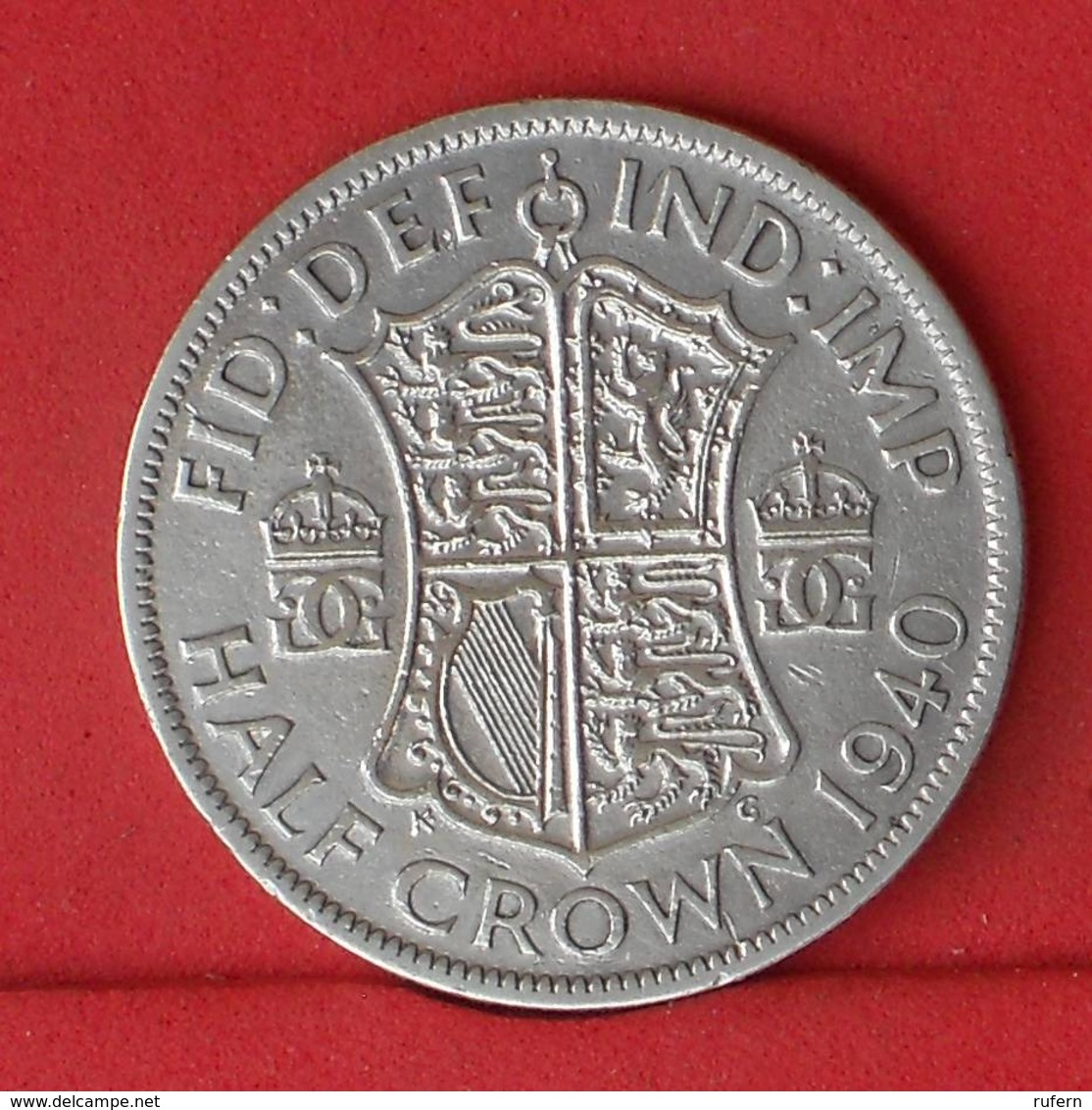 GREAT BRITAIN HALF CROWN 1940 - *SILVER*   KM# 856 - (Nº32110) - K. 1/2 Crown