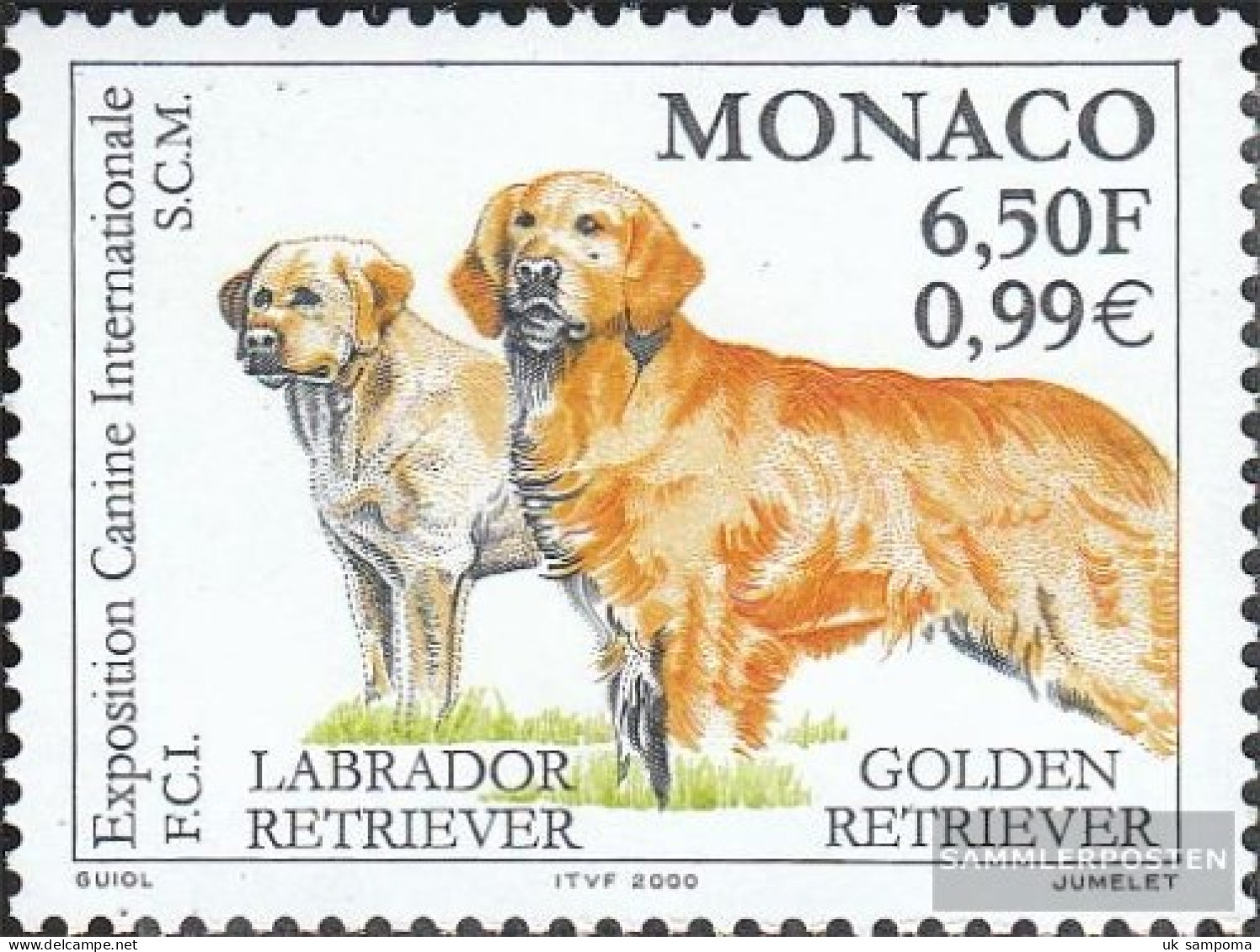 Monaco 2483 (complete Issue) Unmounted Mint / Never Hinged 2000 Dog Show - Unused Stamps