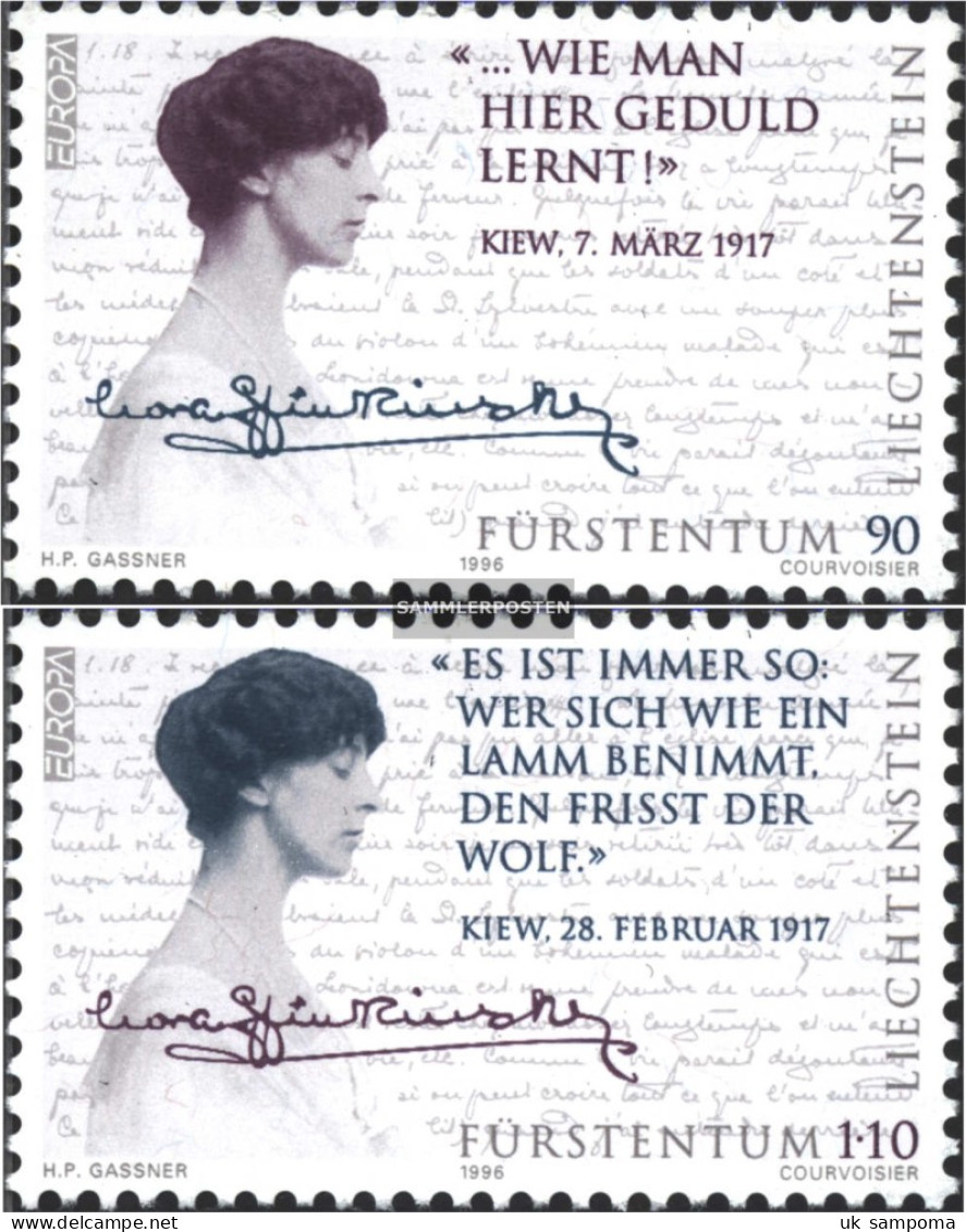 Liechtenstein 1124-1125 (complete Issue) Unmounted Mint / Never Hinged 1996 Famous Women - Unused Stamps