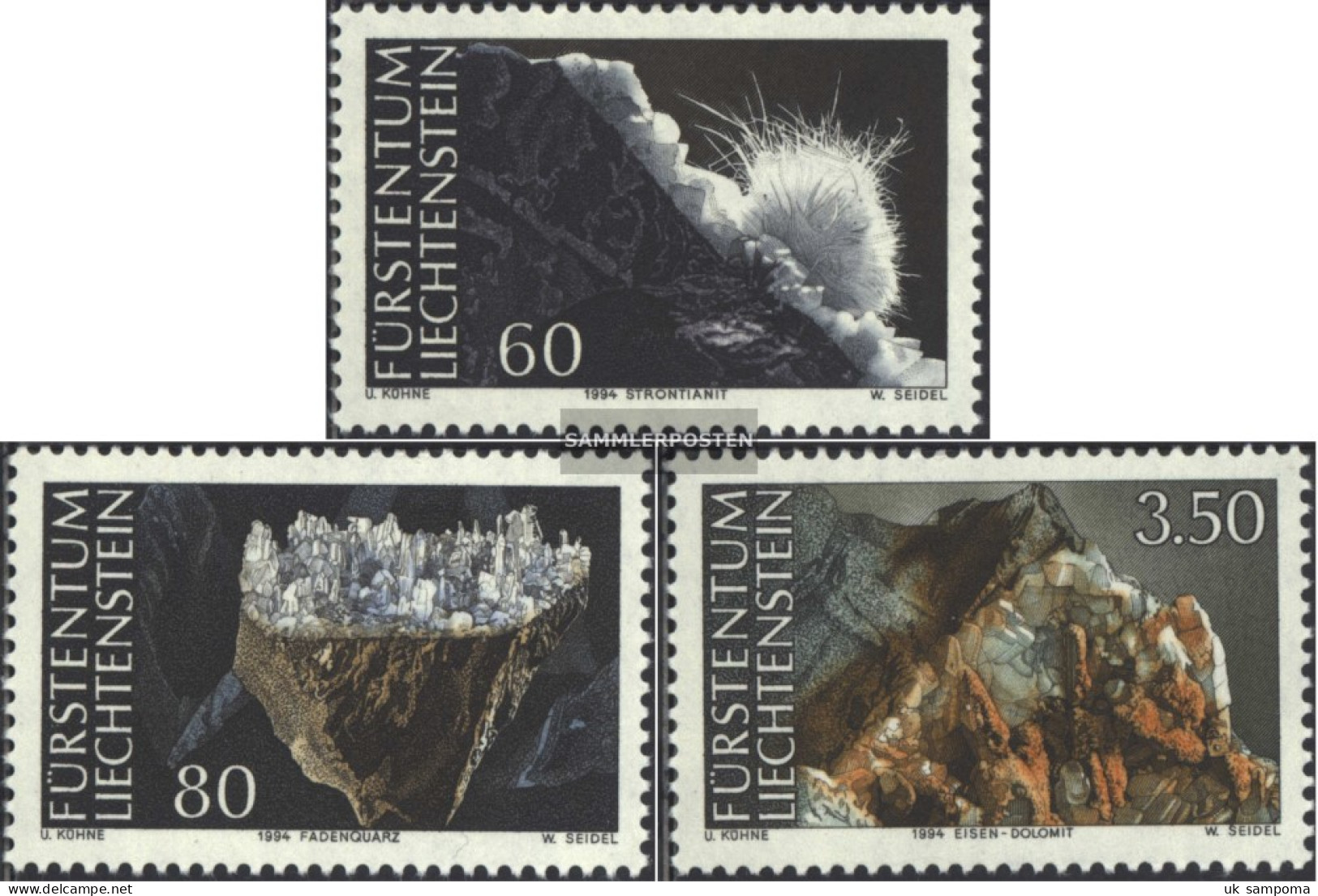 Liechtenstein 1093-1095 (complete Issue) Unmounted Mint / Never Hinged 1994 Minerals - Unused Stamps