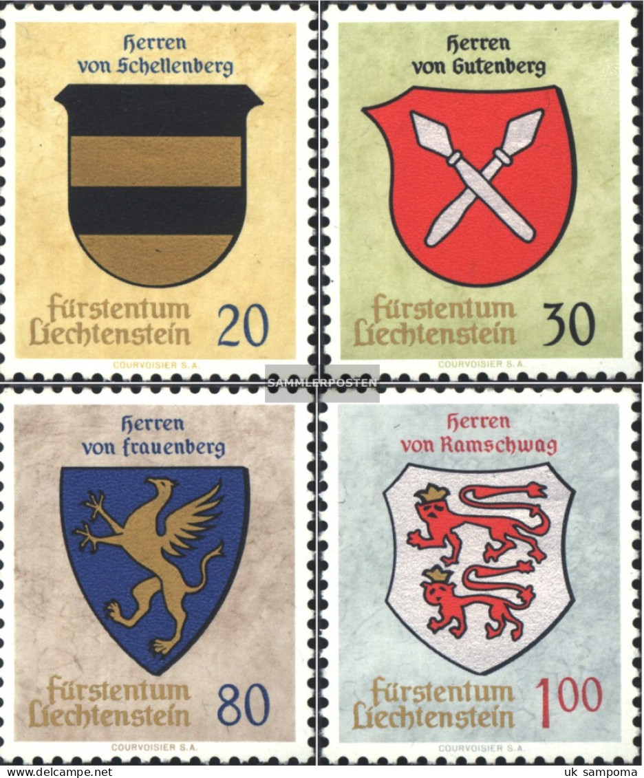 Liechtenstein 450-453 (complete Issue) Unmounted Mint / Never Hinged 1965 Crest - Unused Stamps