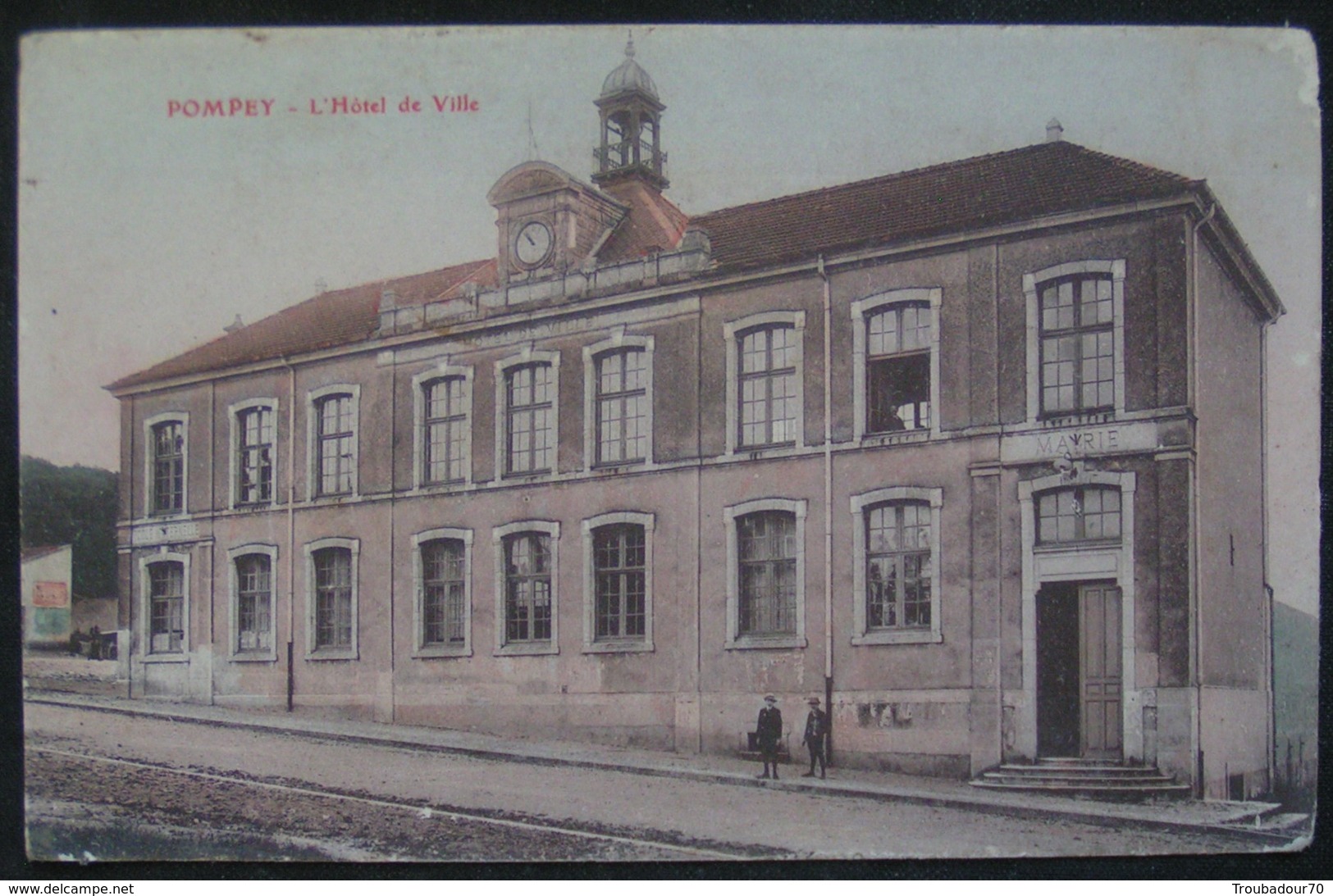 CPA - POMPEY - L'HOTEL DE VILLE - COLORISEE - Autres & Non Classés