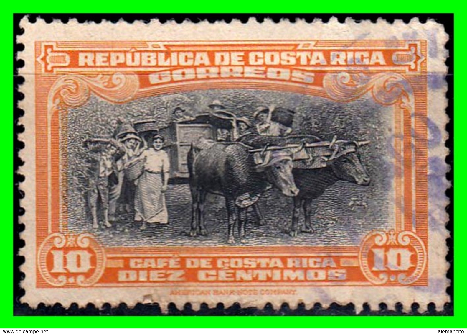 COSTA RICA SELLO AÑO 1945 - Costa Rica