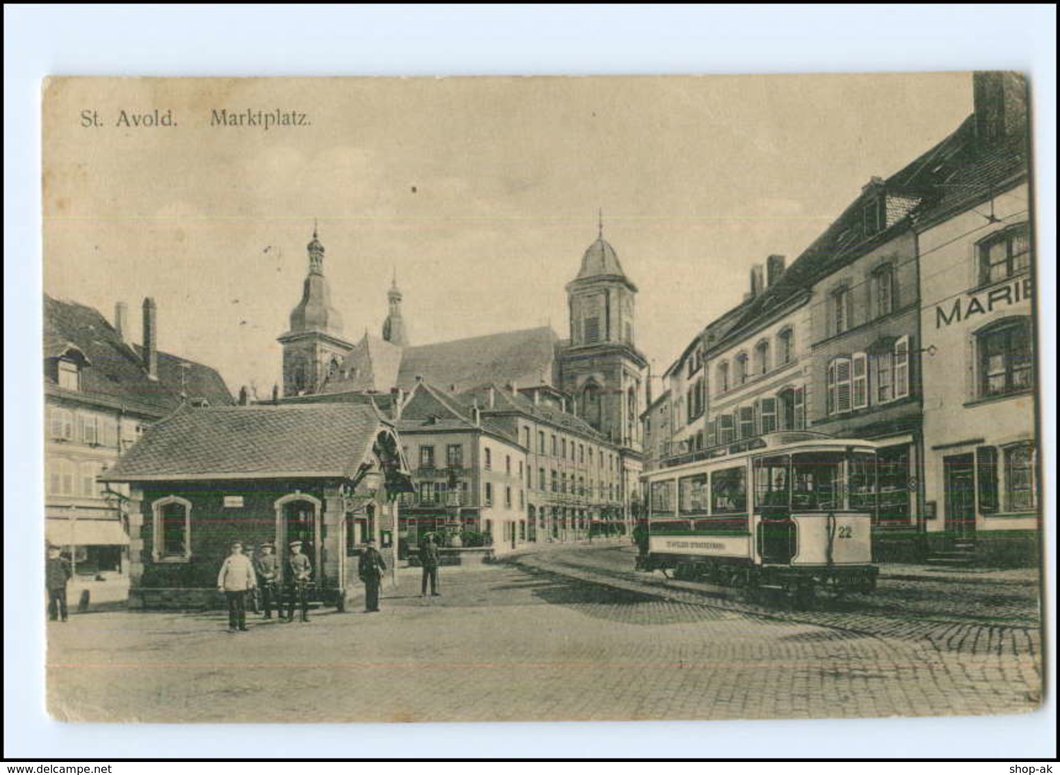 XX006377/ St. Avold Lothringen Straßenbahn AK 1914 - Lothringen