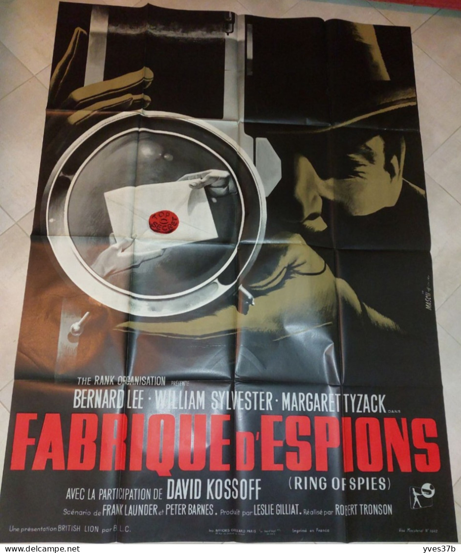 "Fabrique D'Espions" B. Lee, W. Sylvester...1963 - Affiche 120x160 - TTB - Affiches & Posters