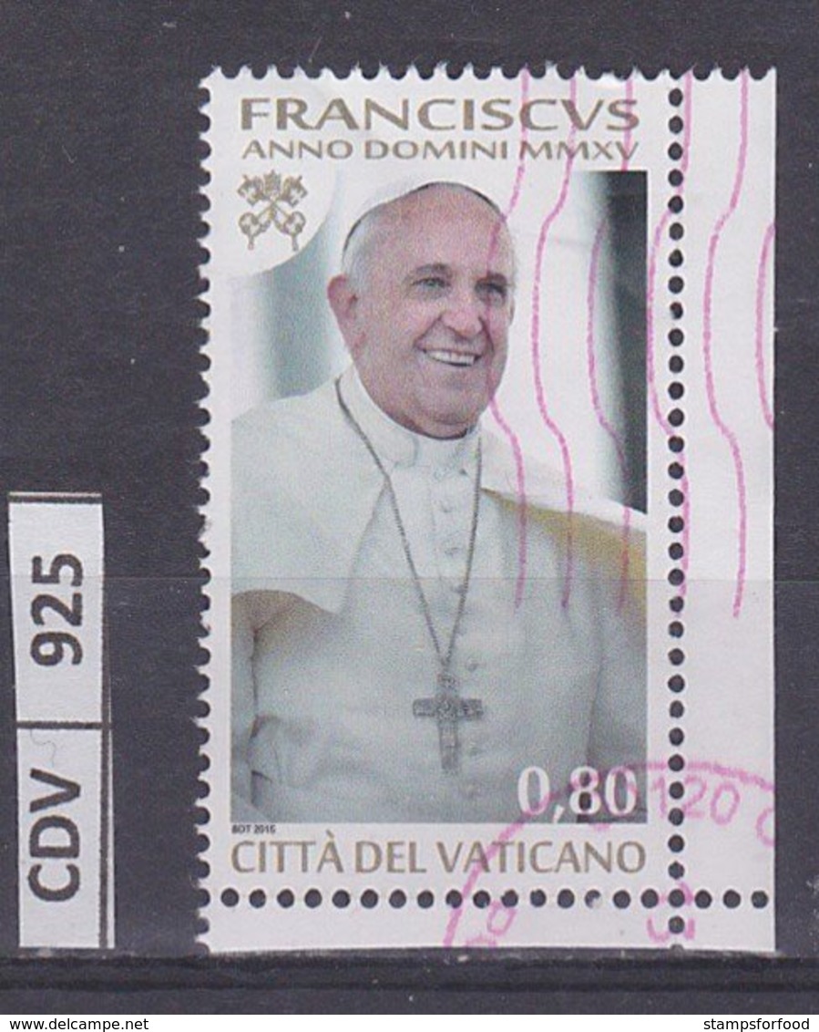 VATICANO   2015	Papa  Francesco, 0,80 Usato - Gebraucht